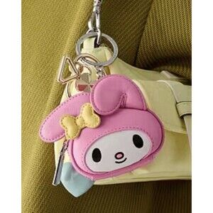 Kate Spade Hello Kitty My Melody Pink Coin Purse Key Ring Bag Charm NWT NOVELTY